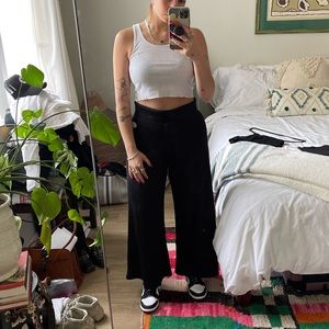 VINTAGE Nike Flare Ribbed Thick Waisted Pant